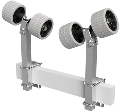 SUPROD 2 Fois Rouleaux pendulaires Aide à la Mise à l'eau remorque pour Bateau EVA RKSRLB-2X2-EVA, Ø 120 mm