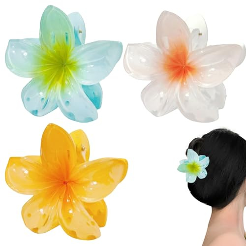 1/3/7/10 Pièces Pince à Cheveux en Forme de Fleur - Clips Antidérapants pour Cheveux Fins/Moyens/Épais à Forte Tenue