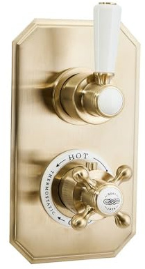 Milano Elizabeth 2 Outlet Concealed Diverter Thermostatic Mixer Shower Valve - Brass