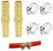 Connettore tubo flessibile ottone, Connettore del Tubo in Ottone da 8mm 2 Pezzi con 4 Clip per Tubi in Acciaio Inossidabile per ugello in ottone, per Acqua, Carburante, Aria