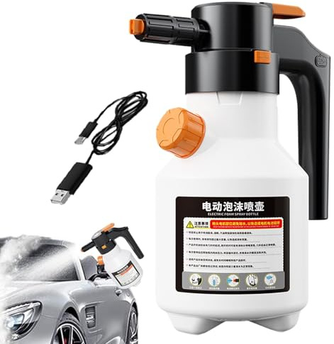 Elektrischer Schaumsprüher, Autowäsche mit elektrischem Schaumsprüher, kabellos, 1,5 l, Schaumsprüher für Elektroautos