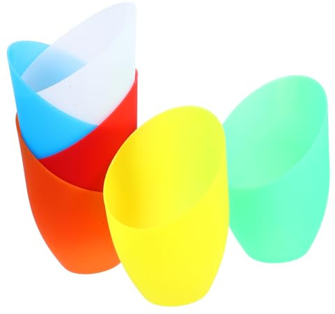 HOUDERCO 6 Stück-pack Kleiner Lampenschirme für Decken und Wandleuchten Kunststoff in Calla Form Retro Stil Robust und Leicht Zerbrechlich für Wohnzimmerbeleuchtung