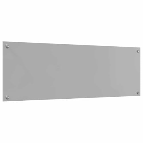 ACAGALA Küchen-Wandpaneel aus Hartglas 120 x 40 cm - Glasrückwand Herd-Rückwand als Spritzschutz für Moderne Küchen - Hellgrau