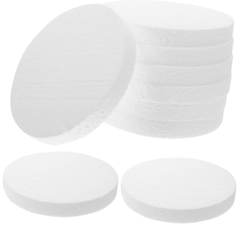 WRITWAA 16 Pezzi Dischi in Schiuma per Decorazione Torte Vassoi Rotondi per Pratica Cake Making e DIY Craft Base Leggera e Rigida per Decorazioni Personalizzate