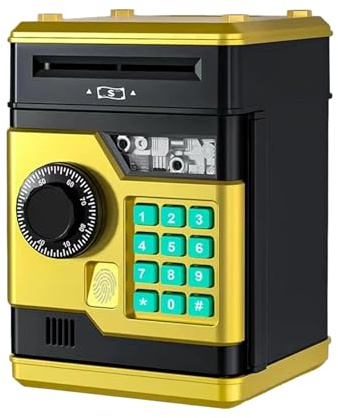 Kinder ATM Money Bank - Smart Electronic Coin Box mit Passwortsperrung | Automatische Papiergeld -Scroll -Funktion, große Kapazitätssparmaschine Spielzeug für Mädchen Raumdekoration Lernen Spaß