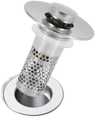 4/2PCS Pop Up Sink Drain Filter Stainless Steel Floor Drain Filter Washbasin Plug Anti Odor water pipe Hair Catcher(4PCS)