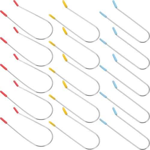 BELLIFFY 24 Piezas de Abrazaderas de Rodillos Calientes para Cabello Soporte Seguro de Acero Inoxidable 304, Ideales para Peinados DIY en Casa