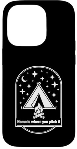 Design Graphique Home is Where You Pitch It Camping Night Coque pour iPhone 14 Pro