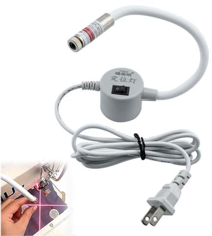 Guida laser per macchine da cucire, luce laser per trapuntatura con mirino, attacco magnetico regolabile per macchine da cucire, strumento di aiuto per cucire e trapuntare di precisione a mani libere