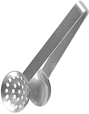 Teebeutelpresse, Edelstahl, Teebeutelzange, Zitronenschneider, Siebclip mit langem Griff, silberne Zuckerzange