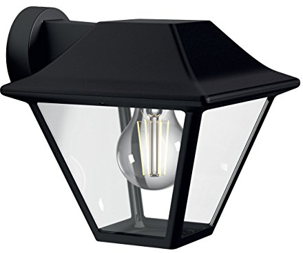 Philips Mygarden, Applique murale extérieure Descendante ALPENGLOW, nécessite une ampoule E27 max 60W - Noir