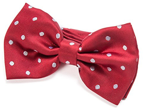 DonDon Edle gepunktete Fliege bzw. Schleife mit Haken - bereits gebunden und verstellbar verschiedenfarbig