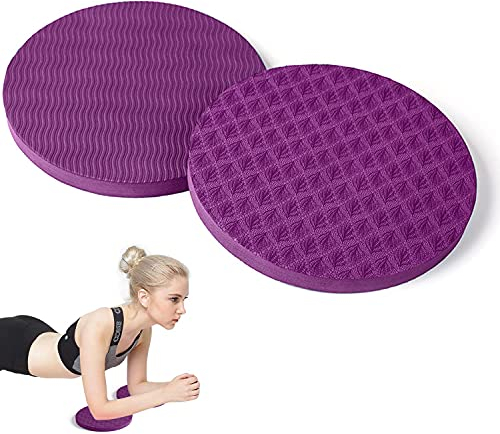 Prmape 2 Pcs Yoga Bolster Knieschoner, Rutschfest Yogakissen Knieschoner, Umweltfreundlich Yoga Knie Pad für Minimiert und Unterstützt Knie Handgelenke und Ellbogen (17 x 17x 1,5 cm)
