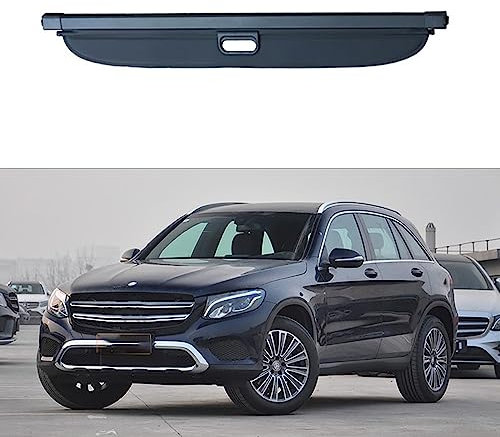 JoboJi Auto Einziehbarer Netze Laderaumabdeckung Kofferraum Hutablage für Mercedes Benz X253 GLC200 GLC220 GLC250 GLC300,A-Black