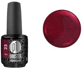 Platinum - Premium Gel UV Nagellack extra langanhaltend für UV- und LED-Lampe - BOOSTER Color Gellack 400 Farben - Nail Polish schnelltrocknend & stark deckend - Gelnagellack 15ml No.23 metallic rot
