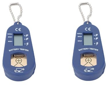 Lot de 2 testeurs de piles à bouton, poche pour clé, testeur de batterie portable et léger pour vérifier la puissance restante de la batterie