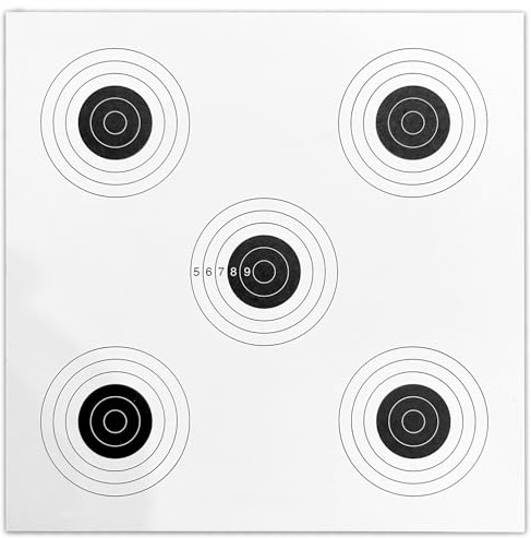 Paper Targets 100 Pack for Pistol Rifle Air Gun Pellet 14x14cm 100gsm Shooting Gun Training Practice Shooting Range 5 Small Targets #148C