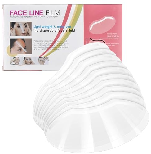 100 Stück Transparent Visier-Set, Kunststoff Augenschutz, Klar Schutz Maske, Gesicht Visier für Haarschnitt, Permanent Makeup, Wimpernverlängerung, Dusche