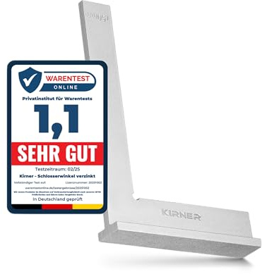 Profi Schlosserwinkel mit Anschlag 150mm - Rostfrei & Verzinkt Anschlagwinkel Metall - für präzise Arbeiten im Metallbau und Werkstatt - exakter 90 grad Winkel mit Anschlag, Anreißwinkel