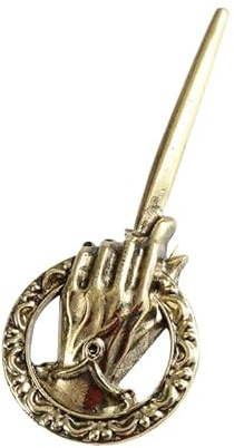 GAUEIOUR Broche Main du Roi en Métal - Accessoire de Justice en Alliage - Sceptre du Roi - Bronze Antique pour Film et Télévision