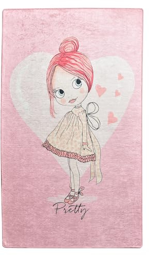 Bosdela Kinder- und Babyteppiche – Vielfältige Designvariationen für jeden Spielraum 100x160 cm (Kinder- und Babyteppich Pretty, 100x160 cm)