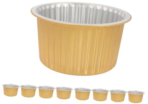 KOMBIUDA 10 Pezzi Teglie in Alluminio Rotonde Usa E Getta Scatole Per Imballaggio Alimentare Contenitori Multiuso
