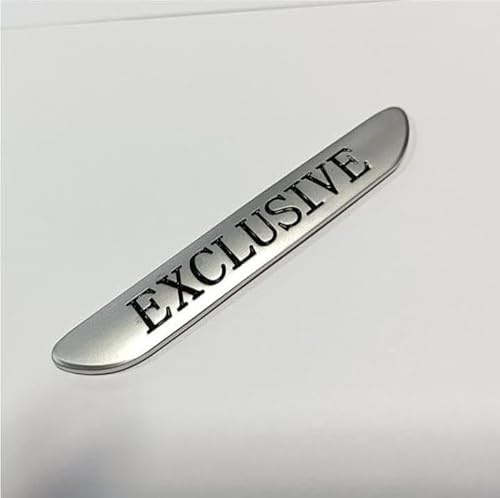 Autocollant 3D pour voiture - En métal - Emblème exclusif - Argenté mat