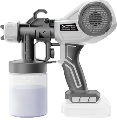 Tilswall Akku Farbsprühsystem für Makita 18V, Elektro Lackierpistole für Zäune, Schuppen, Möbel und Wände (Akku Nicht enthalten)（Grau）