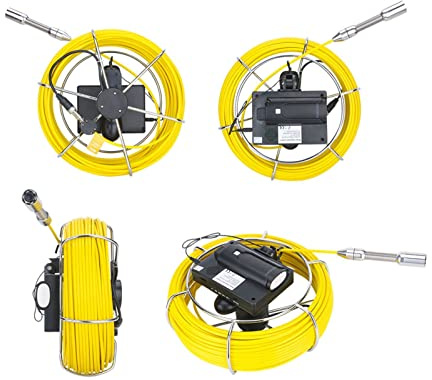 Endoscopio, 2. 0m 30m 50m. Videocamera di ispezione del tubo fognario, 1 6 GB TF. Carta DVR IP68. Drein Endoscopio industriale conduttura della fognatura con 4.3 monitor(10m)