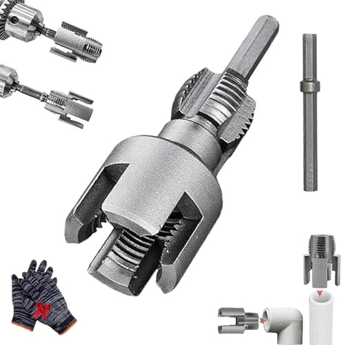 Werkzeug, Doppelfunktions-Gewindeschneider for PVC-Rohre an Bohrmaschinen, Größen 1/2 und 3/4(1/2)