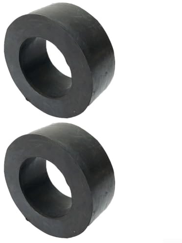 Weight Plate Spacer - Discos de goma con absorción de impactos para barras de pesas de 30 mm, 2 unidades, color negro