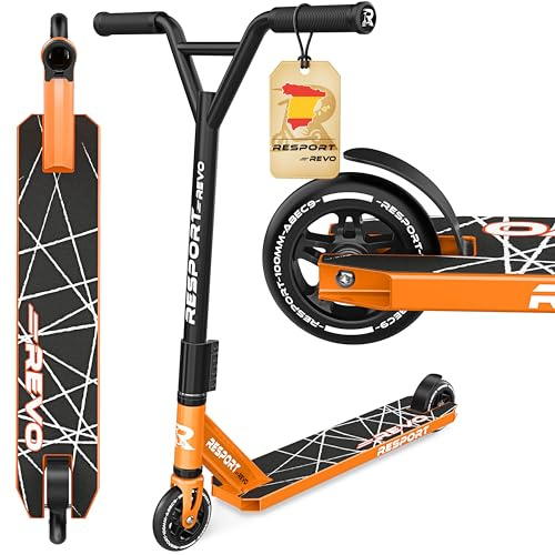 RE:Sport Trottinette Freestyle REVO avec Support | Stunt Scooter Professionnelle pour Enfants et Adultes | Trottinette Cascade Roues en polyuréthane et Barre en Y, roulement à Billes ABEC 9