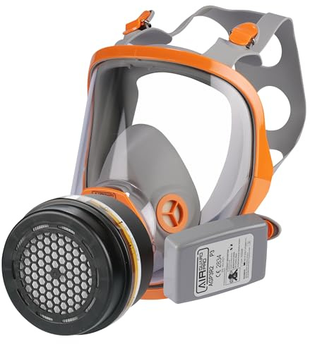 AirGuard Pro® AG700 Atemschutz Set Halbmaske mit AGP3R1 P3 Partikelfilter – EN 140 & EN 143 – Schutz vor Feinstaub, Aerosolen & Partikeln – Gewinde und Bajonettanschluss