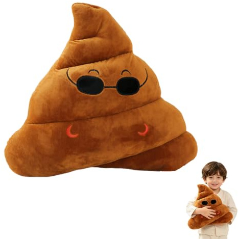 JORCEDI Poop Plush Pillow, Kackhaufen Scherzartikel, Poop Plüsch Kissen, Lustiges Kackhaufen Kissen Für Wohnzimmer & Schlafzimmer, Geschenke für Freunde und Kinder (25cm,D)