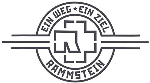 Rammstein Autoaufkleber EIN Weg, EIN Ziel” schwarz, Offizielles Band Merchandise (aussenklebend) 69 x 38cm Heckscheibe