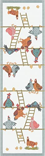 ekelund tischläufer tischdecke hönshus / hühnerhaus 35 x 120 cm 100% Bio-Baumwolle