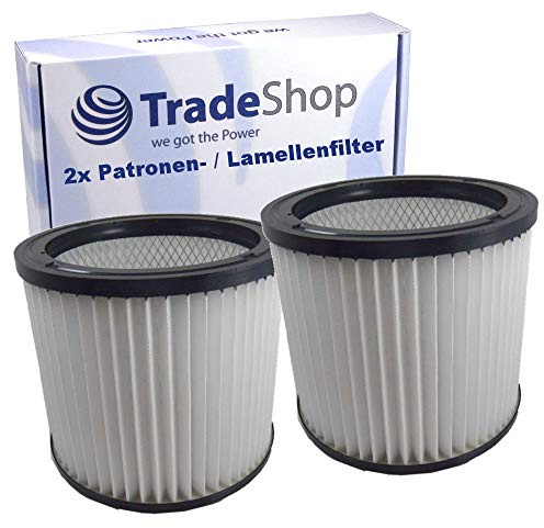 2x Rund-Filter Lamellenfilter Patrone für Parkside PNTS 30/6 30/7 30/8 30/9 30/4(E/S) 30/6(E/S) 30/7(E/S) 30/8(E/S) 30/9(E/S) 35/5(E/S) 1300 (A1) 1400 (A1/B1/C1) 1500 (B1/B2) FAM Aquavac