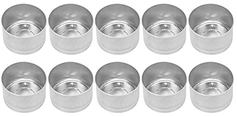 50pcs Support de Base de Bougie Chauffe-plat en Aluminium, Ronds Simples et Vides de Tasses de Bougie Chauffe-plat, Contenants de Bricolage, Moule pour Faire des Bougies,
