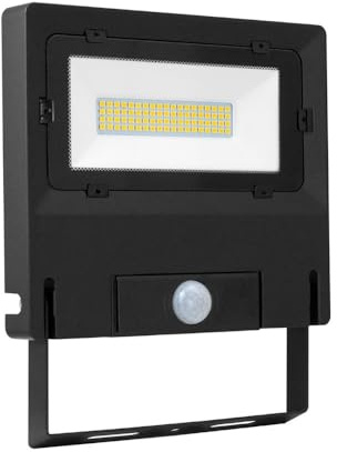 projecteur à led - aric michelle - 50 watts - 3000k - noir - avec détecteur - aric 50786