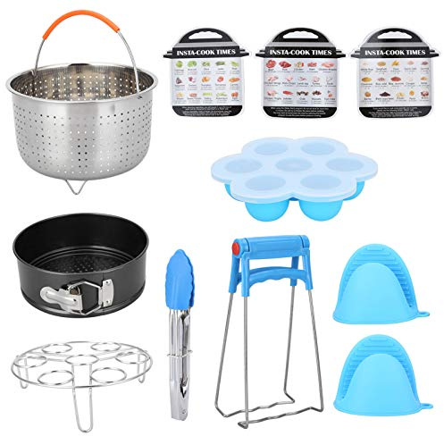 Steaming Rack 11 Piece Set Food Steaming Basket Egg Rack Cake Mold Air Fryer Accessories Set Home Kitchen Fryer Accessories