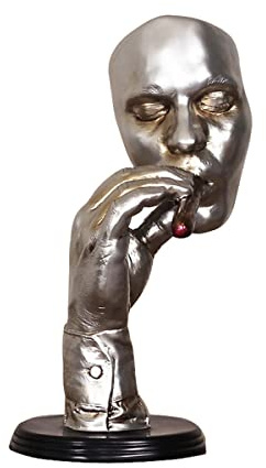 KGADRX Resin Smoking Man Statue Retro Abstract Sculpture Creative Meditator Smoker Figurines Livong Room Home Decoration Ornaments