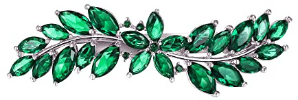 EVER FAITH Damen Elegante Zirkonia Blume Tägliche Haarspange Clear