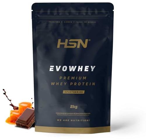 HSN Evowhey Protein | Chocolate Caramelo 2Kg | Concentrado de Proteína de Suero | 100% Whey Protein Concentrate (WPC) | No Incluye Dosificador | No-GMO, Vegetariano, Sin Gluten ni Soja