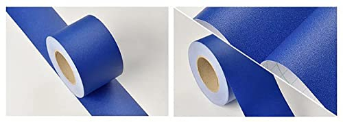 VisitRyl Peel and Stick, carta da parati autoadesiva per bagno, decorazione per soffitto di casa, soggiorno, cucina, blu scuro, satinato, 5 cm x 500 cm
