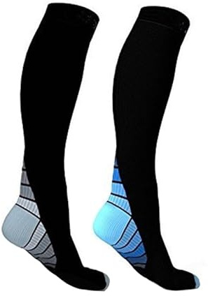 EMA MEGA GROUP 2 Paar Kompressionsstrümpfe Damen und Herren, Kompressionssocken Stützstrümpfe für Sport, Laufen, Wandern, Radsport (as3, numeric, numeric_34, numeric_39)