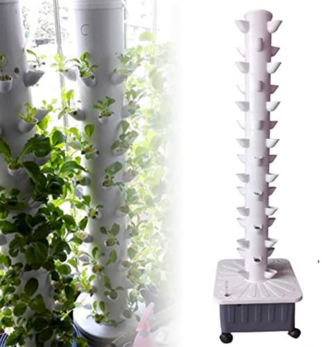 FENGSSLL Garden Hydroponic Growing System Vertical Tower – Gemüsepflanzenturm Geschenk für Gartenliebhaber – Automatisierte Aeroponik Mini Indoor Outdoor Home Grow Herb