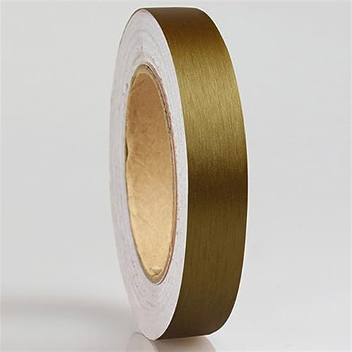 28m Selbstklebende Bordüre Tapete, PVC wasserdichte Tapete Bordüre Dekoration, Türrahmen Wandkantenschutz Home Wanddekoration for Wohnzimmer Badezimmer Küche Fliesen (Color : Brushed Gold, Size : W: