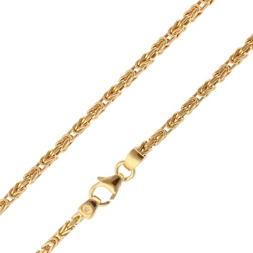 trendor Halskette 925 Silber Vergoldet Königskette Breite 2,0 mm 15777 | zeitlose Halskette für Damen und Herren, elegantes Accessoire und schöne Geschenkidee,