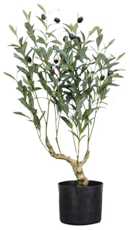 Plantas Artificiales Árbol De Olivo Artificial, Árbol De Seda De Olivo En Maceta Falso, Ramas De Olivo Artificiales para Decoración Moderna Planta Artificial (Size : 30cm)