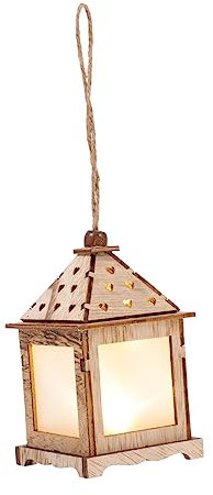 ULDIGI Weihnachtsdekoratives Glühendes Kleines Aus Hölzernem Hölzernem, Das Schmuck Hängt